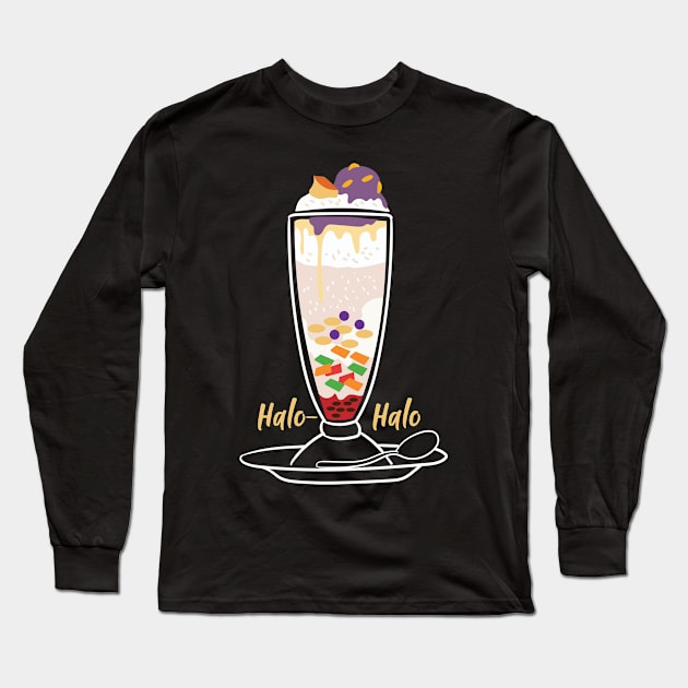 Filipino Food Halo-Halo Dessert Design Gift Idea Long Sleeve T-Shirt by c1337s